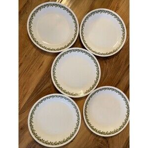 5 Vintage Corelle Spring Blossom Crazy Daisy 10.25" Dinner Plates